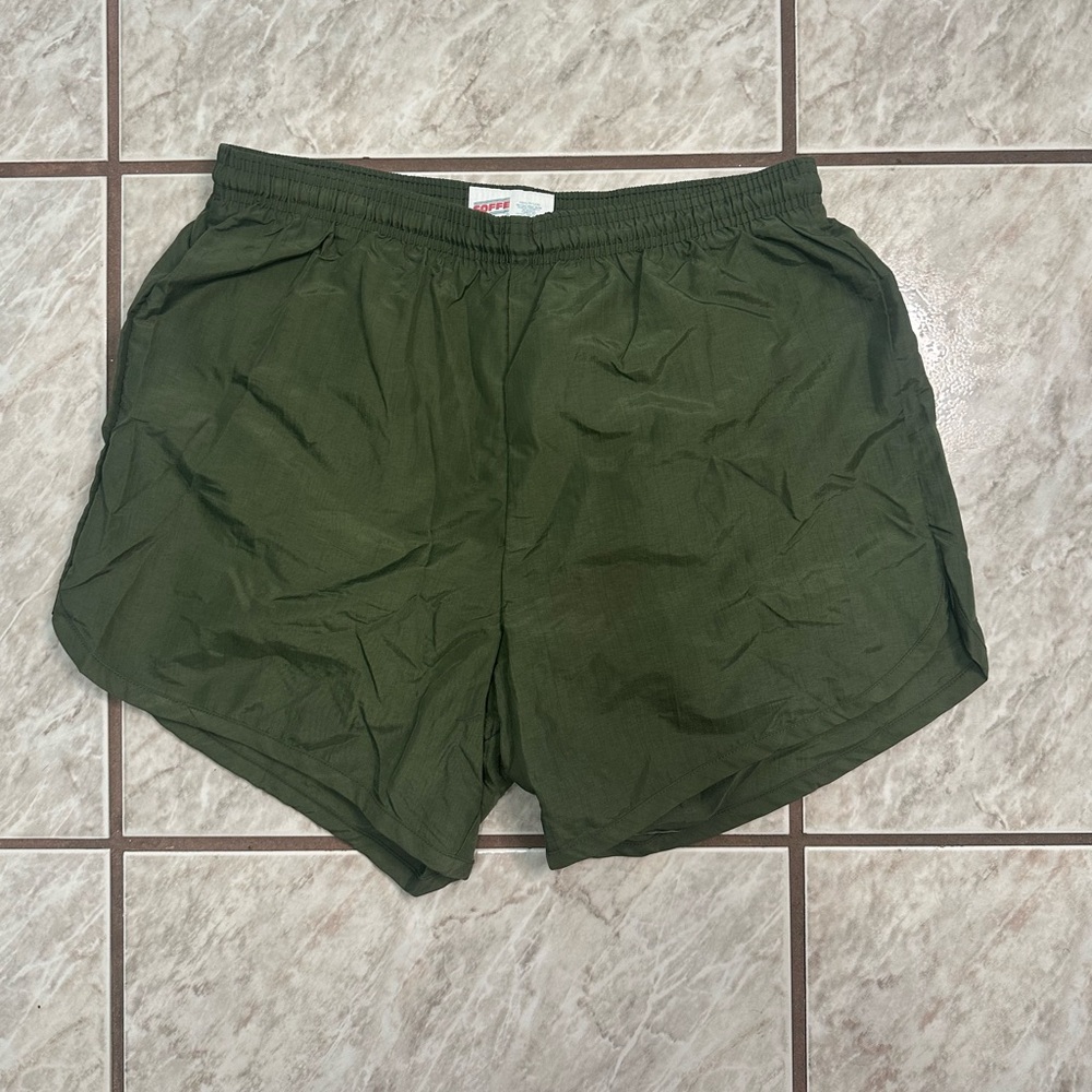 SOLD Mens Soffe Lined Sprinter Gym Running Shorts Size Large Army Green